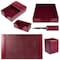 Dacasso Burgundy 6-Piece Leather Desk Set, Bonded Leather DF-5201 - alternate 6